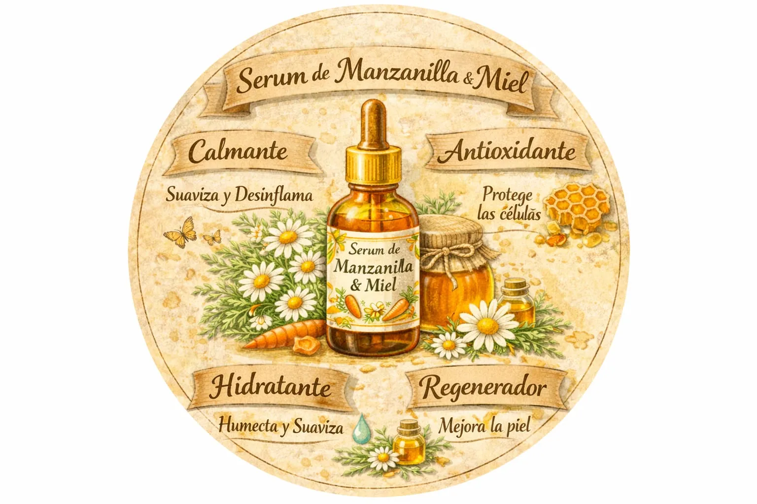 Sérum de Manzanilla y Miel